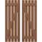 Ekena Millwork Americraft 5-Board (2 Batten) Wood Spaced Board-n-Batten Shutters w/ Z-Bar, ARW102SB519X77BTH, PR ARW102SB519X77BTH - alternate 1